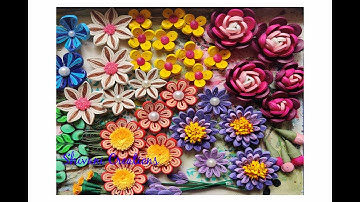 Paper Quilling Flowers/ Advance 3D Quilled Flowers/ Quilling Flower Wreath Part 1