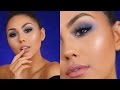 BLUE SMOKEY EYE MAKEUP TUTORIAL FOR PROM | Roxette Arisa