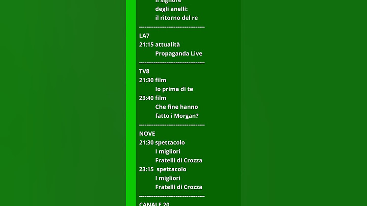 Programmi TV serata 6 giugno 2025