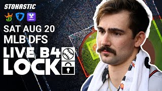 MLB DFS Picks Today Saturday 8\/20\/22: Fantasy Baseball Lineups | Live Before Lock