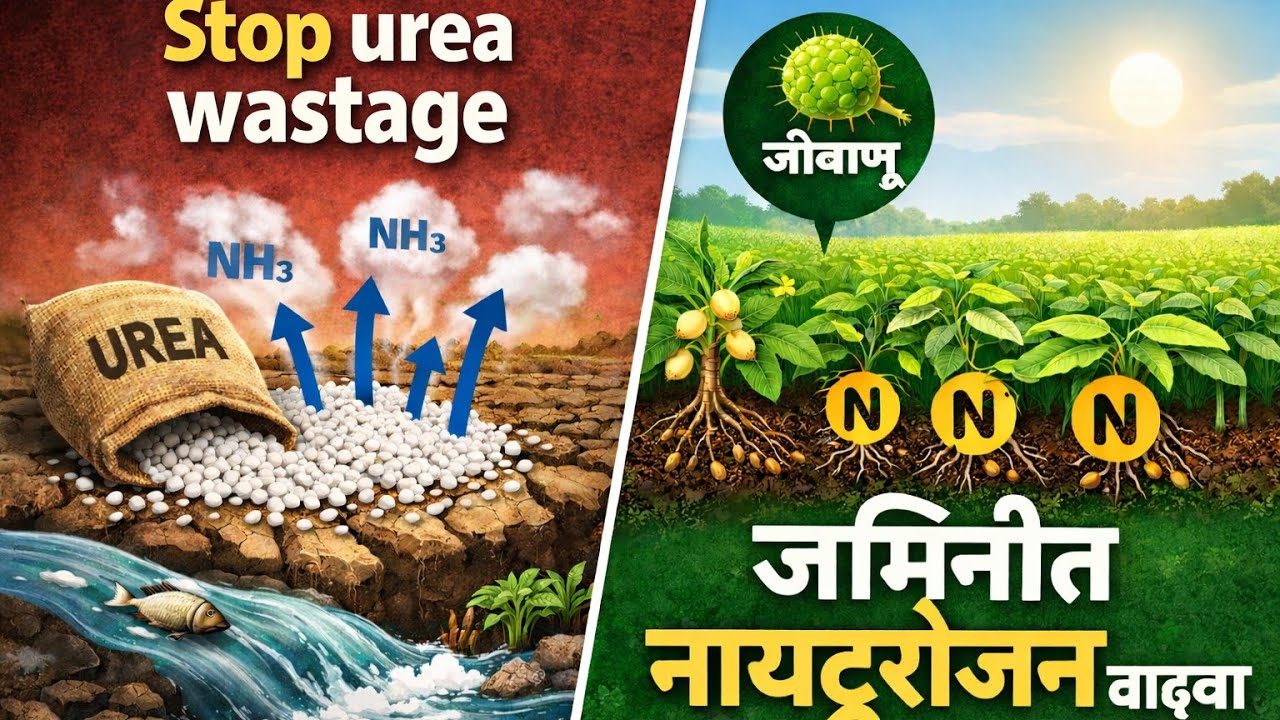 युरियाचा अपव्यय कसा टाळावा? 🌱 जमिनीत नायट्रोजन संतुलन नैसर्गिक पद्धतीने कसे सुधारावे