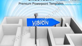 Vision Concept With Labyrinth PowerPoint Templates ppt Themes 1112 Slides Backgrounds