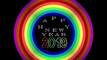 Happy New Year 2019|Animated Wish|C++ Graphics!|Free Code