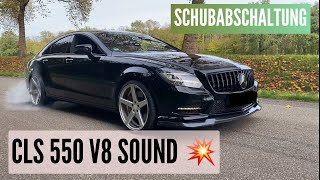 Mercedes CLS 550 V8 Biturbo 530PS Sound 💥Schubabschaltung Burnout