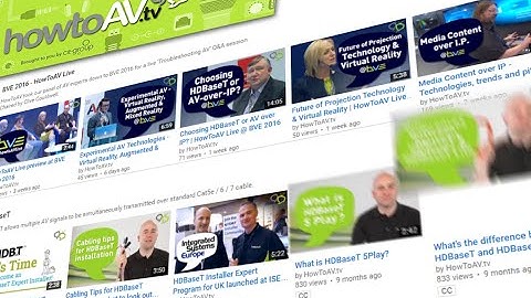 HowToAV.tv - the FREE online training channel for the AV world