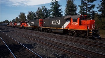 Train Sim World 6 Equipment Move scenario in CN GP9 (sorry for audio and lag)