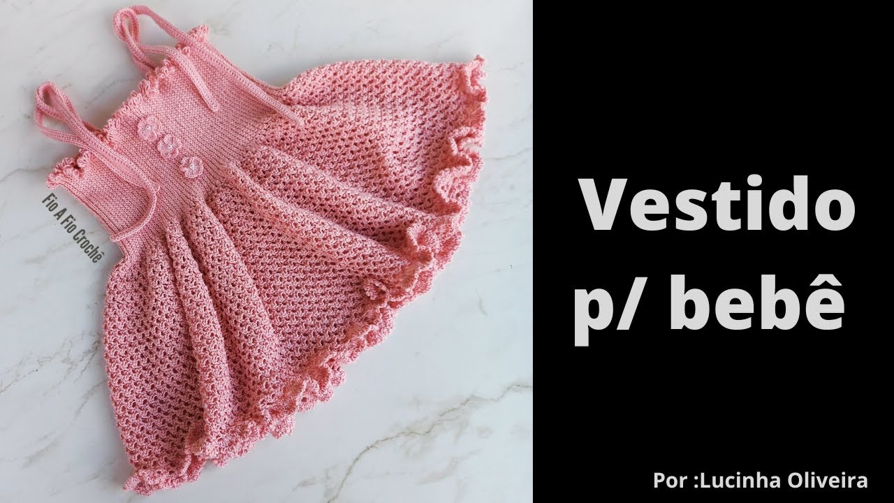 Vestido de crochê infantil - Passo a passo 