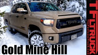 2016 Toyota Tundra TRD Pro takes on a Snowy Gold Mine Hill Review