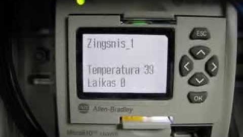 Allen Bradley  Micro810 PLC valdymas pagal temperatura