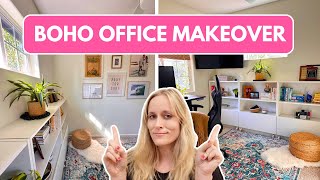 Boho Office Makeover | Small Office Makeover | Low Budget