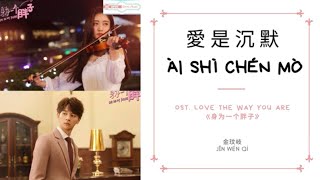 Ai Shi Chen Mo 愛是沉默 - 金玟岐 OST. Love The Way You Are《身为一个胖子》PINYIN LYRIC Resimi