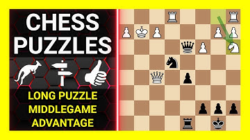 Chess Puzzles to Practice. Themes: Long puzzle, Middlegame, Advantage. Learn Chess