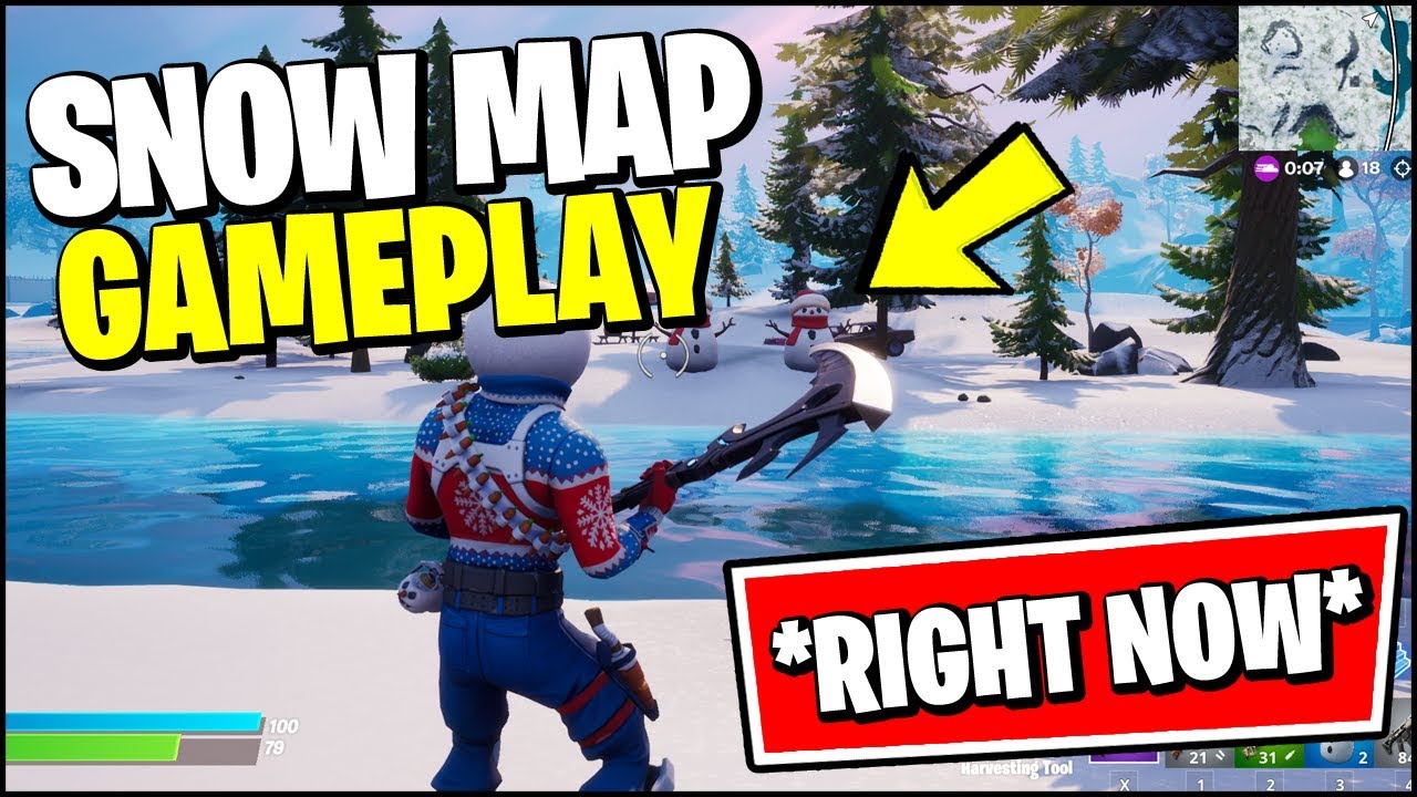 FORTNITE Chapter 2 SNOW MAP GAMEPLAY *SNOWING RIGHT NOW* (Christmas