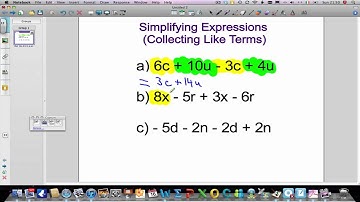 Simplifying Expressions (Collecting Like Terms)