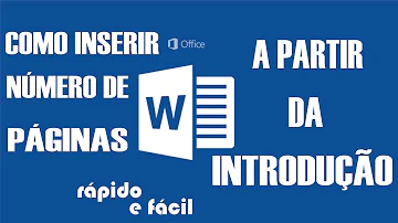 Como colocar a numeração das páginas no sumário?