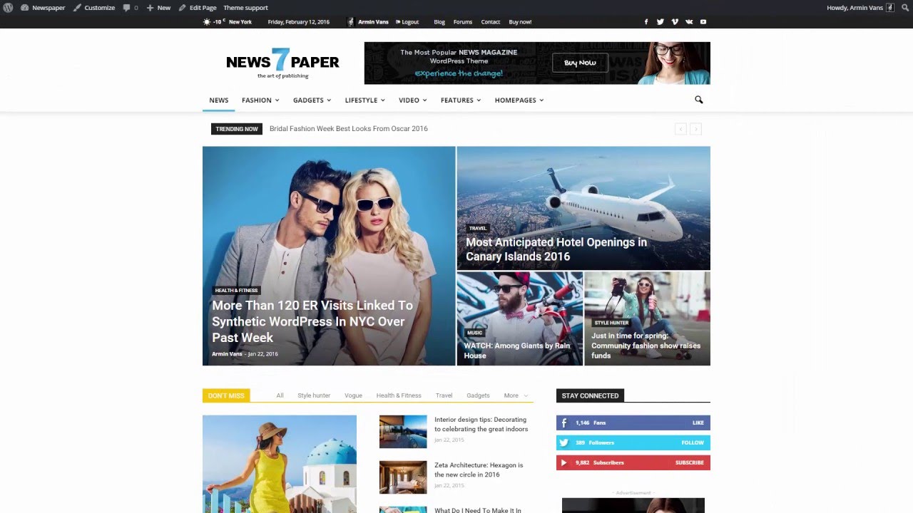 newspaper 7 tutorial how to update theme via wordpress youtube newspaper wordpress template
