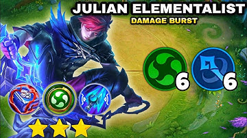 JULIAN ELEMENTALIST. CRAZY BURST DAMAGE. MUST WATCH!! 6 ELEMENTALIST 6 MAGE