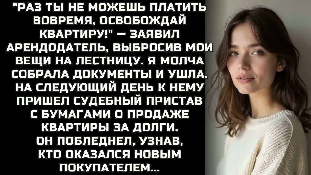 ＂Раз ты не можешь платить вовремя, освобождай квартиру!＂ — заявил арендодатель, выбросив мои вещи...