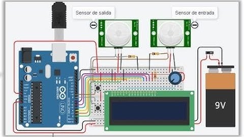 1. Contador electrónico de personas - Circuito1:  aforo hasta 99