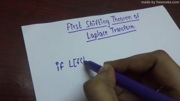 first shifting theorem of laplace transforms | B.tech | M1 | JNTU | engineering mathematics 1