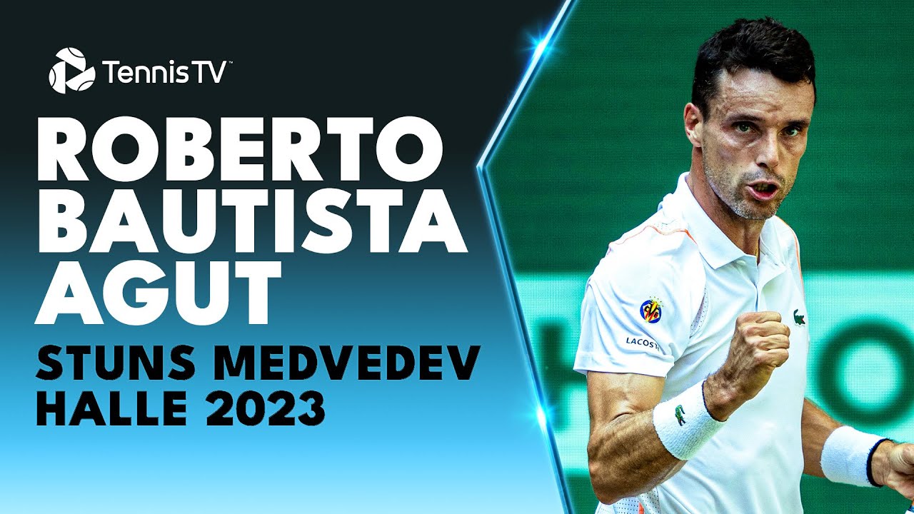 Roberto Bautista Agut STUNS Daniil Medvedev | Halle 2023 Highlights -  YouTube