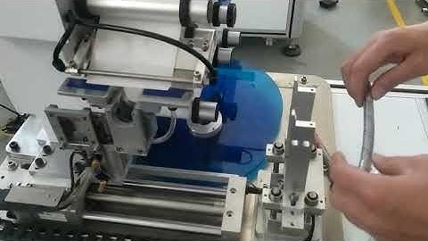 Automatic hose fitting labeling machine