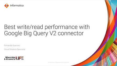 Best Write/Read Performance with Google BigQuery V2 Connector