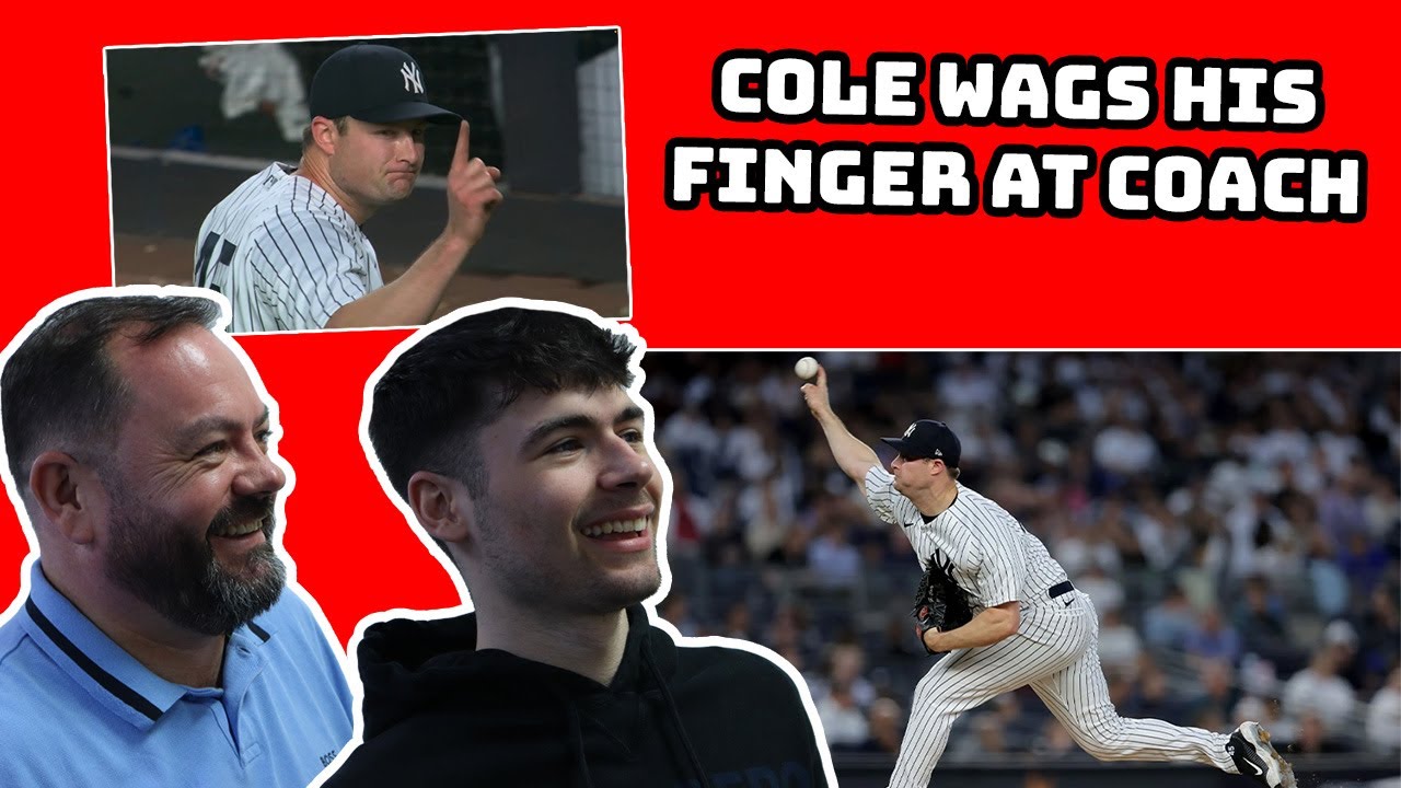 BRITISH FATHER AND SON REACTS! Jomboy Media | A Breakdown - Gerrit Cole Wags His Finger at Coach!