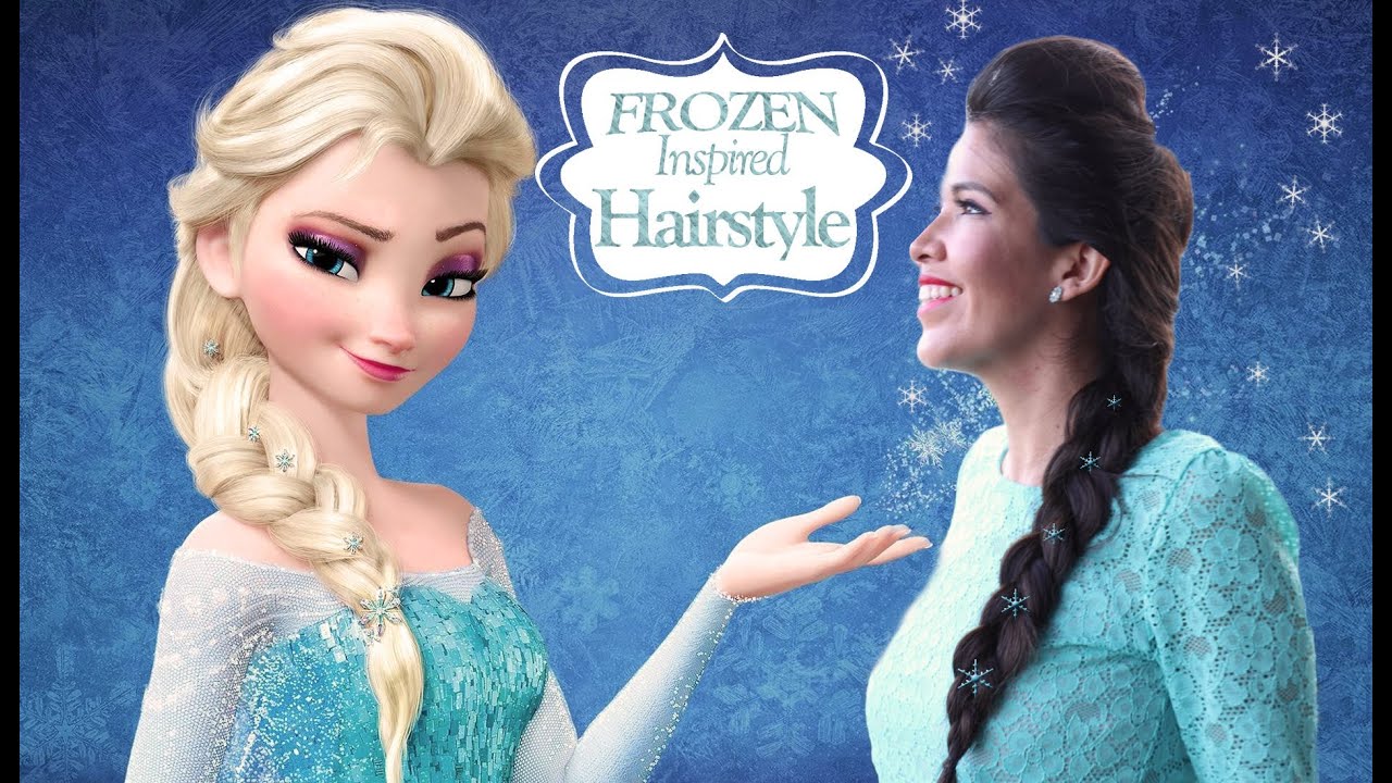 Frozen inspired hairstyle - Elsa Snow Queen -WITHOUT 