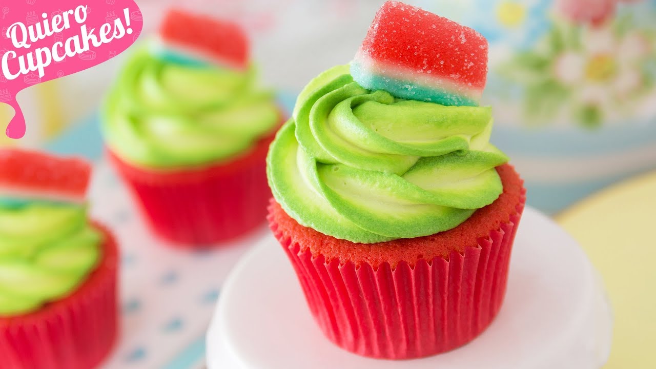 CUPCAKES DE SANDÍA | DELICIOSOS Y REFRESCANTES | Quiero Cupcakes!