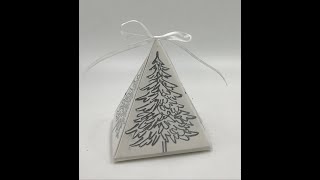 Lidded Pyramid Box Using In the Pines Stamp Set
