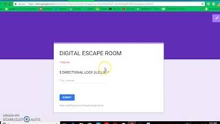 Digital Escape Room Google Form Youtube