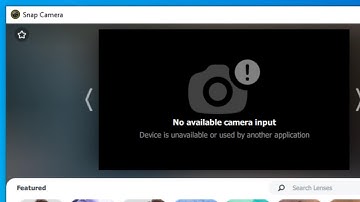 Fix Snap Camera - No Available Camera Input