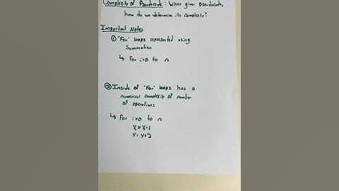 Complexity of Pseudocode