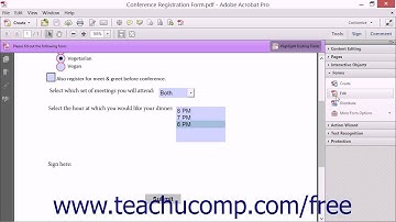 Creating a Digital Signature Field - Adobe Acrobat XI Training Tutorial Course