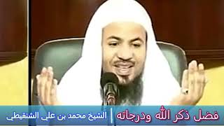 فضل ذكر الله ودرجاته - الشيخ محمد بن علي الشنقيطي