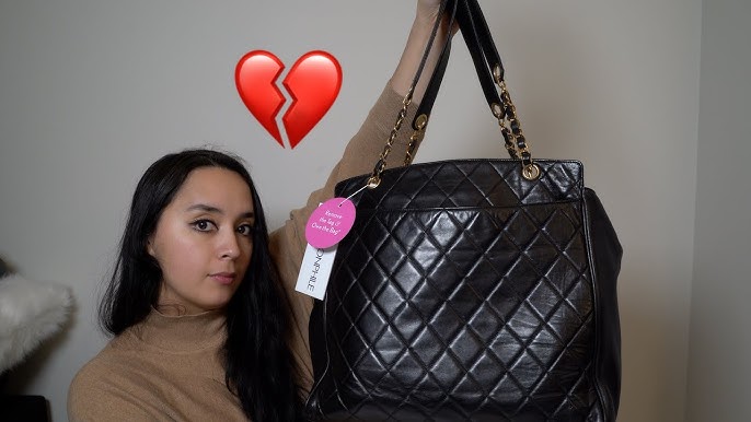 CHANEL TOTE IN BLACK QUILTED LAMBSKIN AND GOLD HARDWARE - WHY I RETURNED IT  