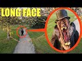 Drone catches long face the demon following people in the park we found him