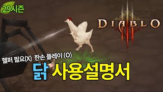 [디아블로3:시즌29] 닭 사용설명서 (디아블로 세계관에 이런 귀요미가?)