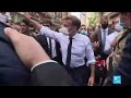 French President Emmanuel Macron Visited Shell-Shocked Beirut On Thursday