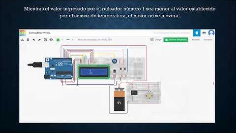 Video demostrativo de placa Arduino en Tinkercad - Sensor de Temperatura