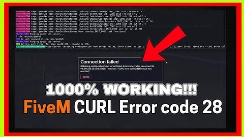 Fix FiveM CURL Error Code 28 