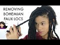 HOW TO SAFELY REMOVE BOHEMIAN FAUX LOCS & BUILD UP