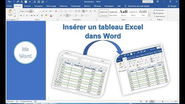 Insérer Un Tableau Excel Dans Word facilement