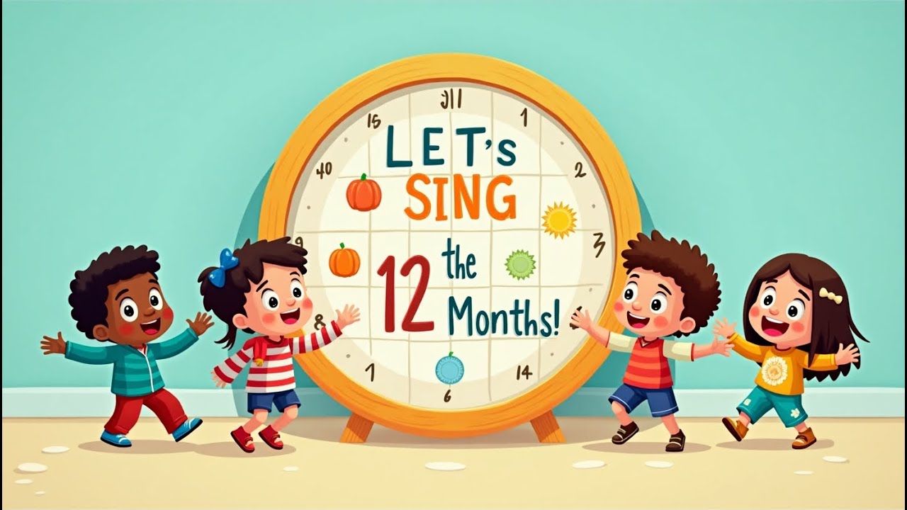 12 Months of the Year Song 📅🎵 | Calendar Learning for Kids | Nursery ...