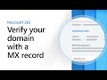 Verify your domain with a mx record