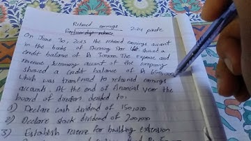 Solving 2014 private Retained earnings from intermediate Karachi board explained in Urdu