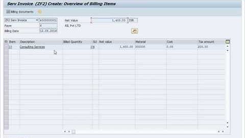 SAP S/4 HANA - Invoice Creation