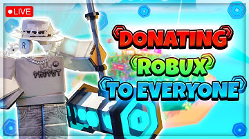 Donating Viewers FREE Robux in PLS Donate!! 🔴💸