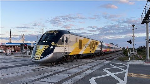 A Trio of Brightline Trains Pass Through Cocoa, FL - as Well as Most of a NB FEC Freight (1/17/25)